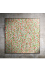 Pintura cuadrada contemporánea "Conversation en Dotted - Small Format"