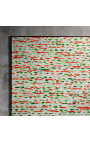 Pintura quadrada contemporânea "Conversa em Linhas Pontilhadas - Grande Formato"