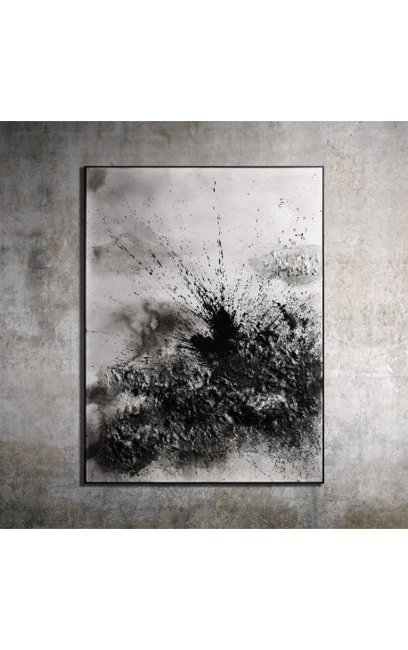 Moderne quadratische Malerei "Hiroshima meine Liebe - Kapitel 2"