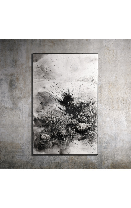 Tableau contemporain carré "Hiroshima mon Amour - Chapitre 2 Grand Opus"