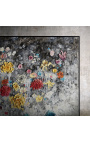 Pintura retangular contemporânea "Tribute to Monet - White Opus - Small Size"