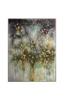 Tableau contemporain rectangulaire "Hommage à Monet - Opus jaune - Petit Format"