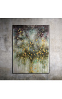 Pintura rectangular contemporánea "Hommage à Monet - Opus jaune - Small Format"