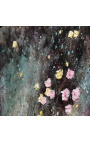 Très grand tableau contemporain "Hommage à Monet - Opus jaune - Grand Format"