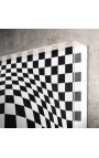 Samtida målning "Optisk illusion / Akryl N.6" med Plexiglass fall