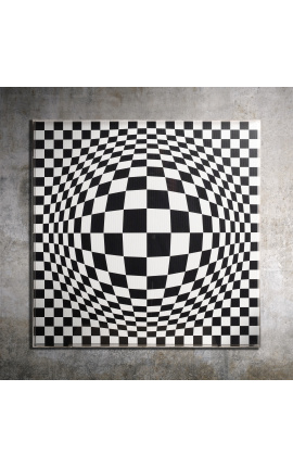 Moderne maleri "Optisk illusion / Akryl N.6" med Plexiglas kasse