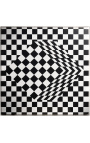 Samtida målning "Optisk illusion / Akryl N.5" med Plexiglass fall