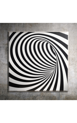 Pintura contemporânea "Ilusão de Ótica / Acrílico N.4" com caixa em plexiglass