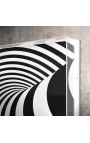 Hedendaagse schilderij "Optische illusie / Acryl N2" met Plexiglass