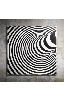 Hedendaagse schilderij "Optische illusie / Acryl N2" met Plexiglass