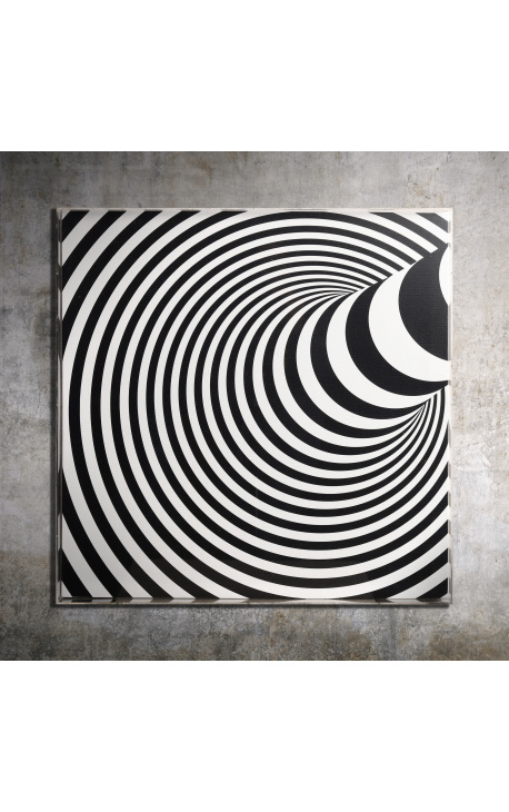 Šiuolaikinis tapyba "Optinė iliuzija / Akrilo N.2" su pleksiklasu