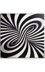 Pintura contemporânea "Ilusão de ótica / Acrílico N.1" com caixa em plexiglass