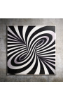 Pintura contemporânea "Ilusão de ótica / Acrílico N.1" com caixa em plexiglass