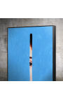 Contemporary rectangular acrylic painting "Indiscretion - Study Cyan"