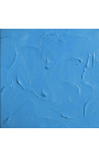 Moderne rektangulære akrylmaling "Indiskretjon - Studier Cyan"