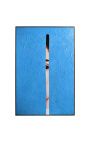 Современная прямоугольная картина акрилом "Несдержанность - этюд голубой".