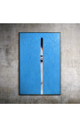 Samtida rektangulär akryl målning "Indiscretion - Studera Cyan"
