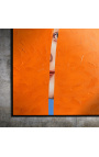 Contemporary rectangular acrylic painting "Indiscretion - Study Orange"