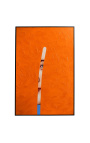 Pintura acrílica rectangular contemporánea "Indiscreción - Estudio Orange"