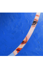 Moderne rektangulære akrylmaling "Indiskretjon - Studier blå"