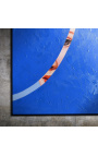 Suvremena pravokutna akrilna slika "Nesmotrenost - Studija plava"