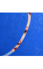 Pictură acrilică rectangulară "Indiscreţie - Studiu albastru"