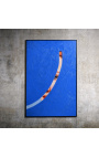 Pintura acrílica rectangular contemporània "Indiscreció - Estudi blau"