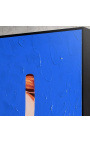 Pintura acrílica rectangular contemporània "Indiscreció - Estudi blau"