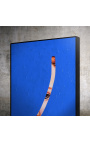 Pintura acrílica rectangular contemporània "Indiscreció - Estudi blau"