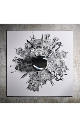 Large contemporary painting in 3d printing "Classic Little Planet - Large Format"