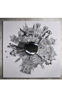 Grote hedendaagse schilderij in 3D-printing "Klassiek Little Planet - Grote Format"