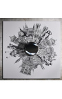 Large contemporary painting in 3d printing "Classic Little Planet - Large Format"