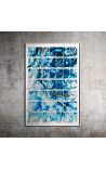 Tableau contemporain en 3d Message in a Bottle - Version 1 avec caisse en plexiglass