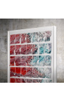 Tableau contemporain rectangulaire en 3d "Plasticité - Etude Rouge"