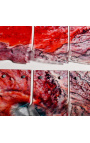Современная прямоугольная 3d картина "Пластика - Красный этюд"