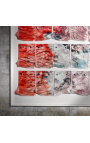 Pintura 3d retangular contemporânea "Plasticidade - Estudo Vermelho"