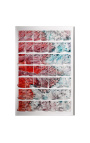 Pintura 3D rectangular contemporània "Plasticitat - Estudi vermell"