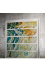 Contemporary rectangular 3d painting "Plasticity - Green Study"