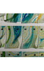 Contemporary rectangular 3d painting "Plasticity - Green Study"
