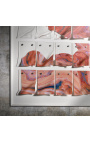 Moderni rektangulaarinen 3D maalaus "Plastikko - Käsittelyn tutkimus 3"