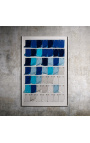 Tableau contemporain rectangulaire en 3d "Plasticité - Outremer 1"