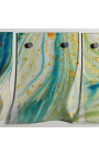 Tableau contemporain rectangulaire en 3d "Plasticité - Etude Vert"