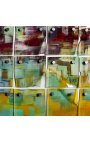 Hedendaagse square 3d schilderen "Plasticiteit - Chroomstudie"