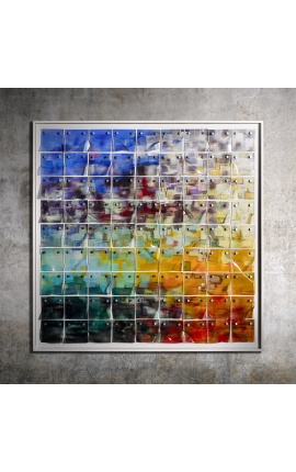 Modernes Quadrat 3d Malerei "Kunststoff - Chromstudie"