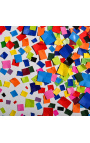 Tableaux contemporains en 3d "Post It Bing Bang" avec caisse en plexiglass