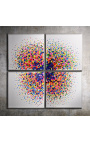 Pinturas contemporáneas 3d "Post It Bing Bang" con plexiglass case