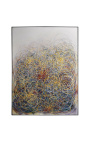 Moderni maalaus "Jos Pollock kerrottiin minulle - Pieni muoto" akryylinen maalaus