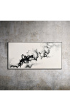 Grote hedendaagse schilderij Duif in String Art