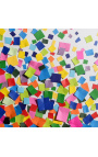 Samtida 3d-målningar "Post It Bing Bang" med plexiglas fall
