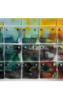 Pintura 3d quadrada contemporânea "Plasticidade - Estudo Cromico"